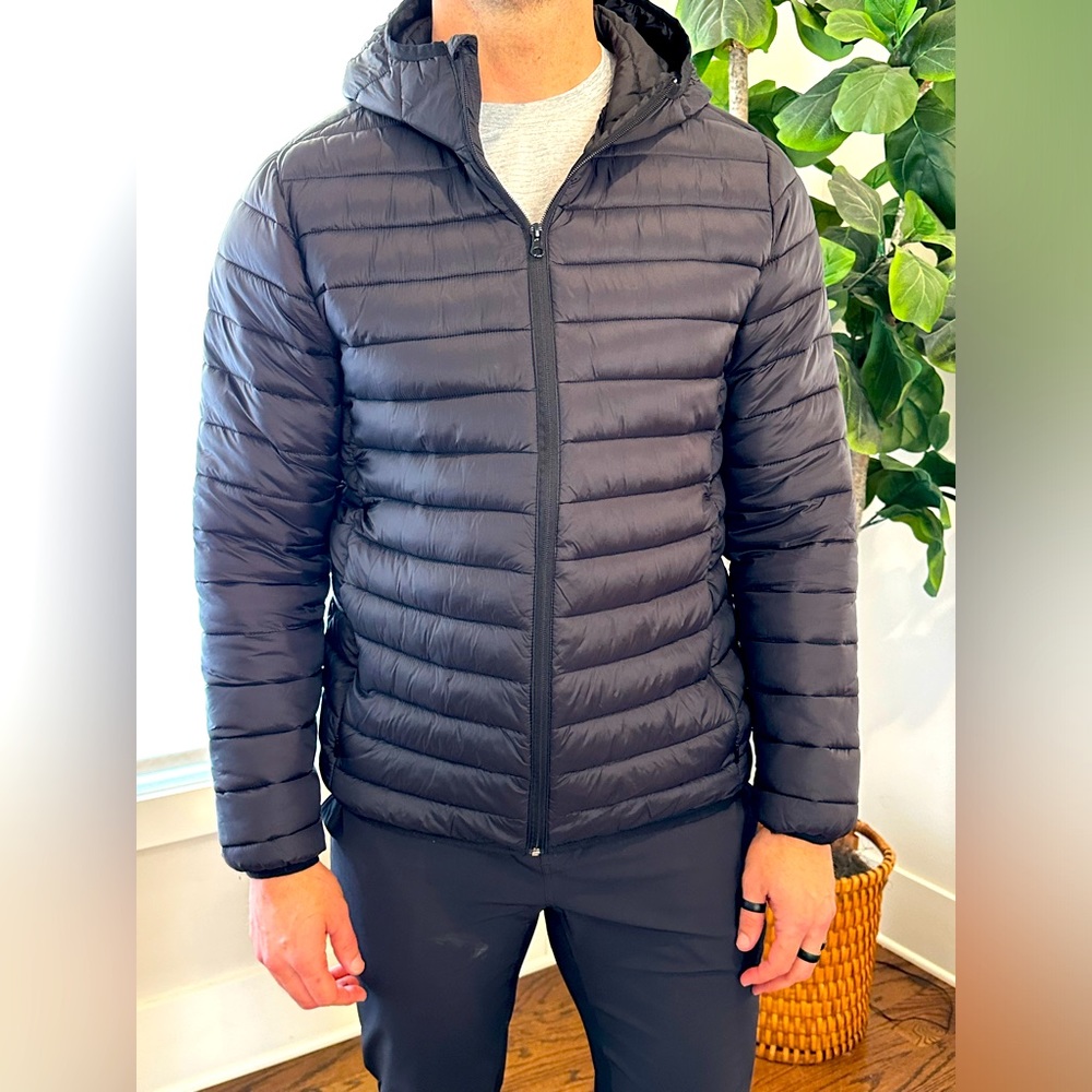 H&M Divided Men’s Puffer Jacket, Black, Size L — like new!